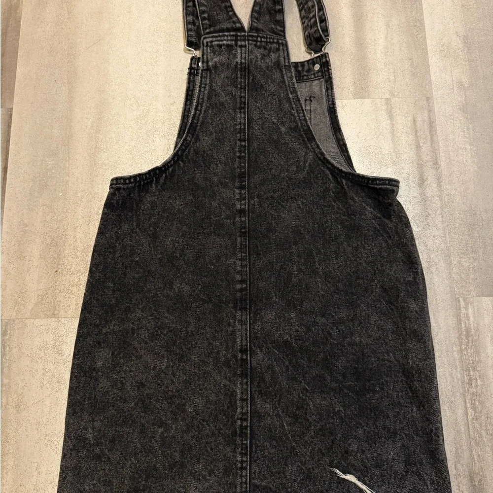 Wild Fable Black Denim Kids Overall Dress